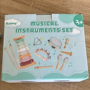 Kids Musical Instruments Set - Multicolor brand new wood wooden (open box)